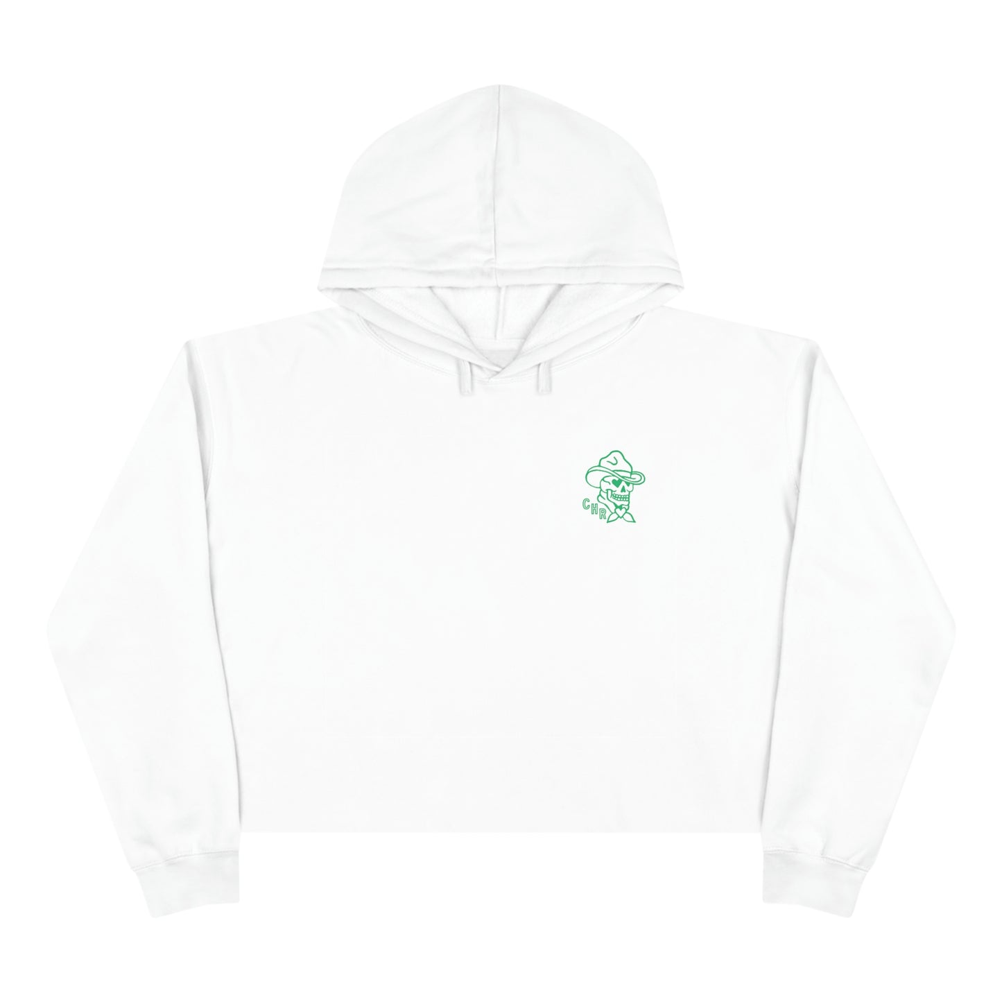 Green 'Keep On Riding' Crop Hoodie