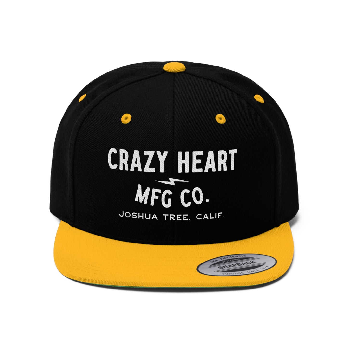 'Crazy Heart Mfg.' Flat Bill Hat